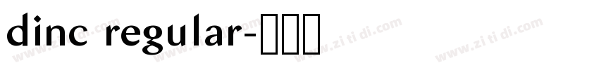 dinc regular字体转换